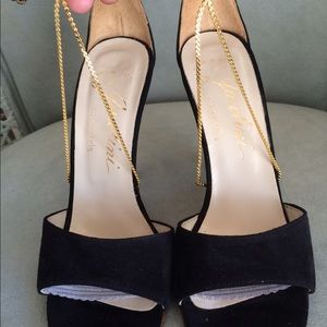 Italian Made Black Suede Heels