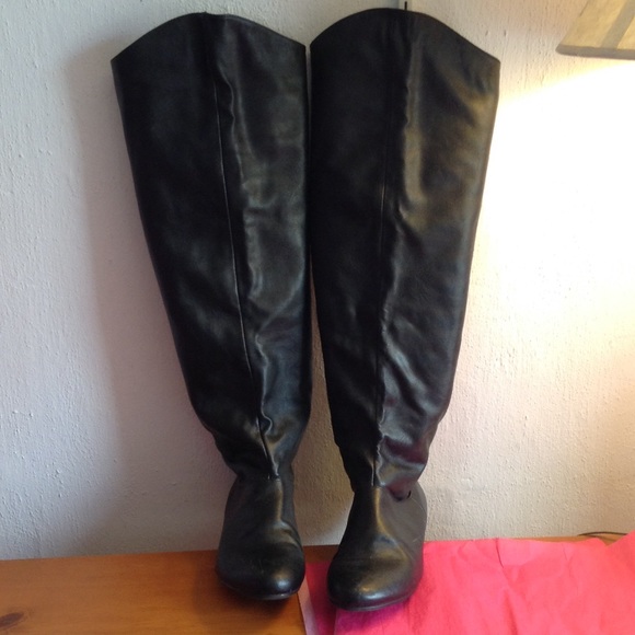 Chinese Laundry black over knee boots, size 7.5.