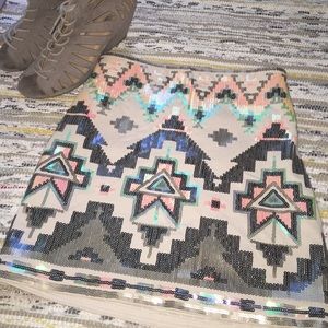 ️NWOT Express Aztec Sequin Skirt