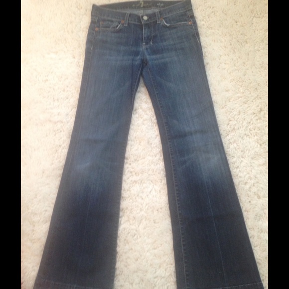 7 for all mankind dojo flare leg jeans