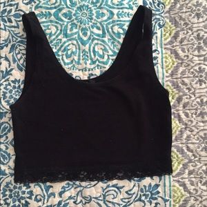 Black crop top