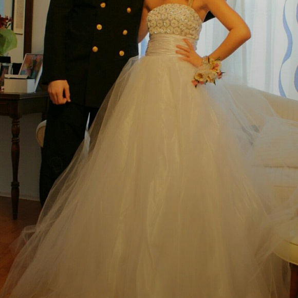 White ball gown