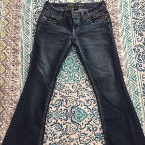 Flare stitched jeans