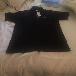Black men's Lacoste polo style shirt