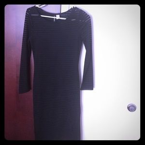 H and M Black midi dress