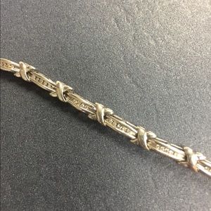 Sterling silver bracelet w/diamonds