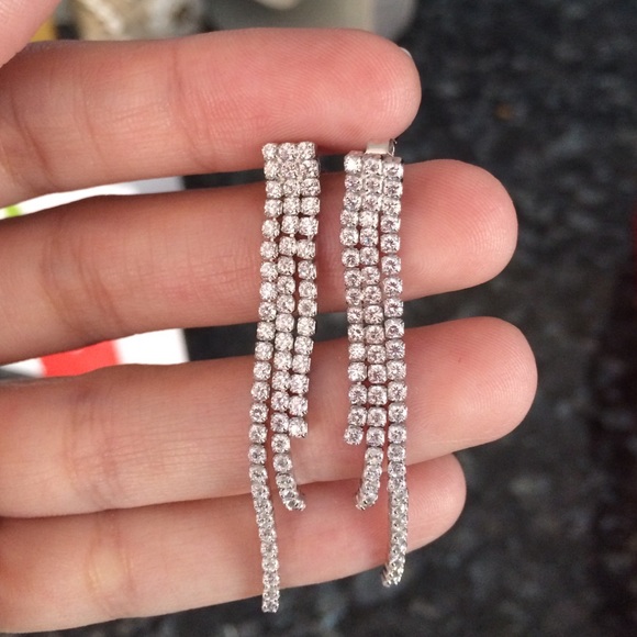 Studded drop earrings