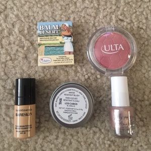 Bronzer, foundation, blush
