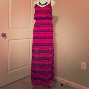 Striped maxi dress