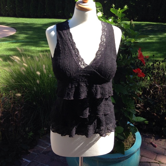 Rick Rack Black Lace Top