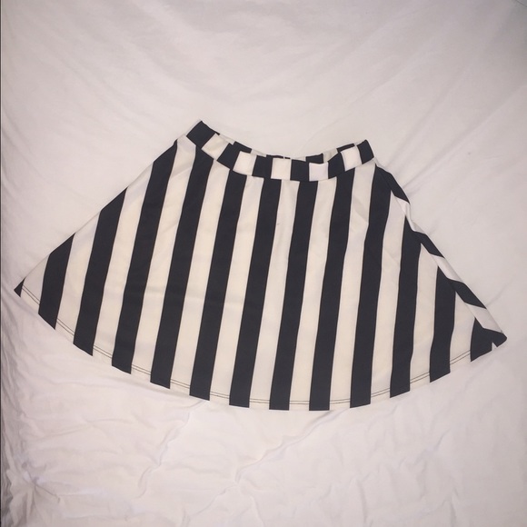 Striped circle skirt