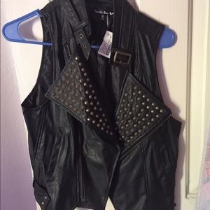 Studded pleather vest. New with tags!