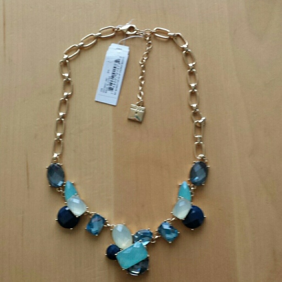 Anne Klein blue and gold necklace