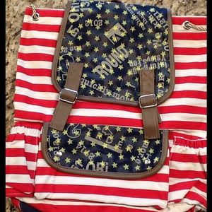 Red Striped backpack