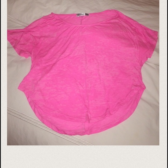 Hot pink top and h&m blouse