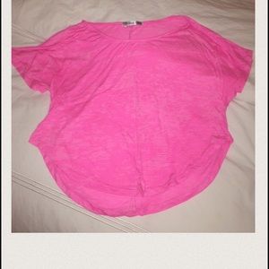 Hot pink top and h&m blouse