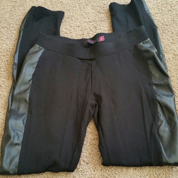 Black tuxedo leggings
