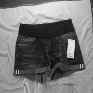 Maternity jean shorts