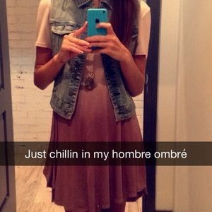 Ombré tunic shirt dress