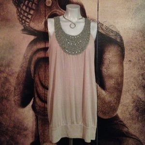 Embellished Sleeveless Shirt (Tunic)