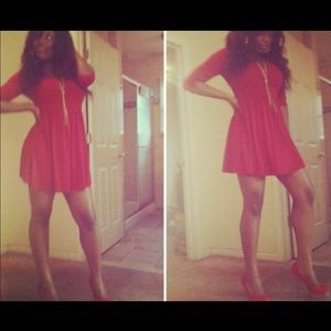 Red baby doll dress from forever 21
