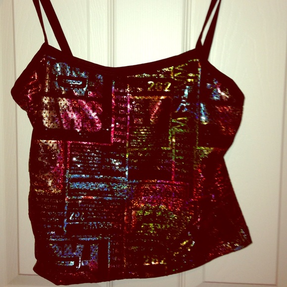 Euro tired Cami sparkly neon