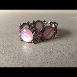 Silver and pink bracelet 💝