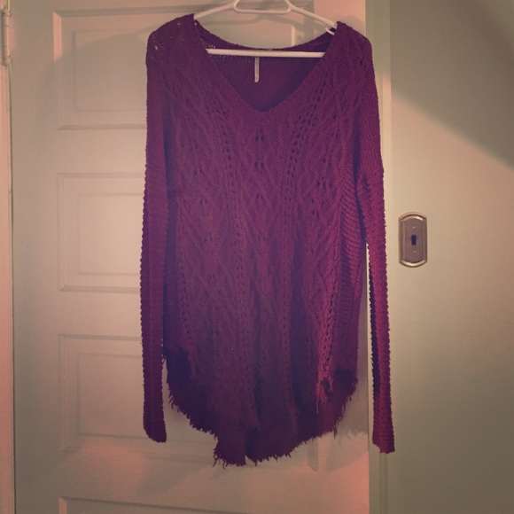 Free People Maroon Sweater