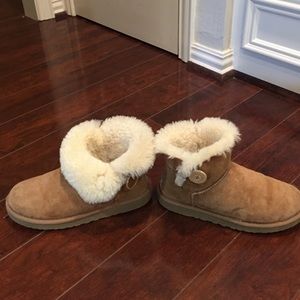 Uggs. Short Bailey button boots.