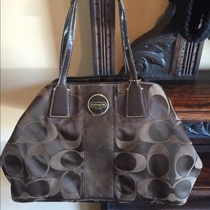 Brown coach purse