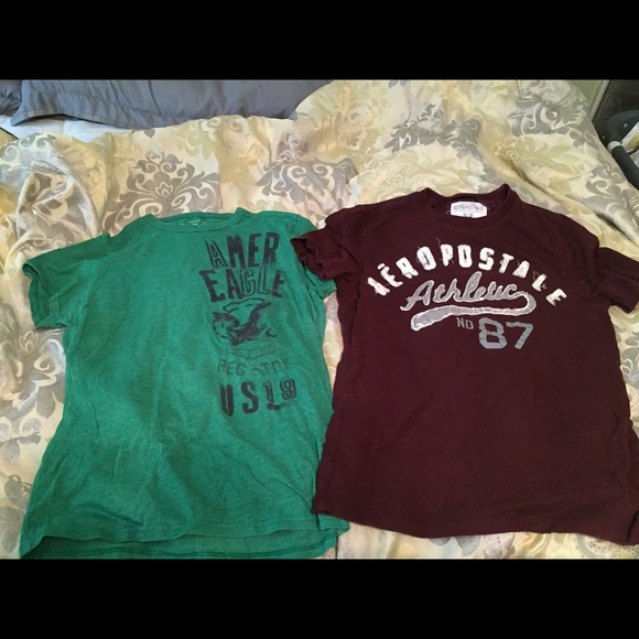 Men's American eagle and Aeropostale shirts