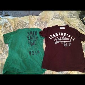 Men's American eagle and Aeropostale shirts