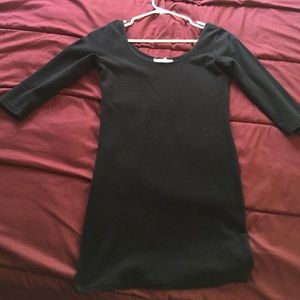 Black bodycon 3/4 sleeve mini dress