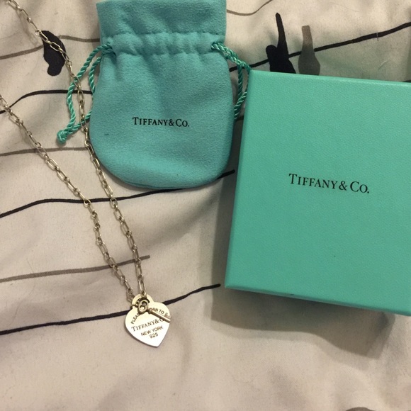 Authentic Tiffany & Co. Heart and Key Necklace