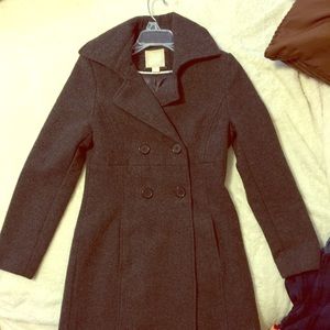 💥price drop💥Small Grey Pea Coat thigh length