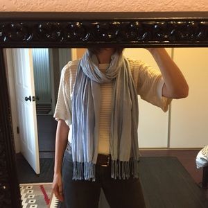 Gap, cotton, blue pinstriped scarf
