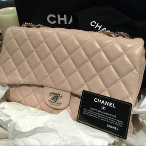 Chanel 3 flap bag in blush pink  SHW
