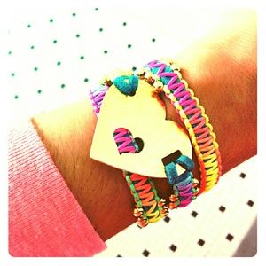 Heart shape neon bracelet