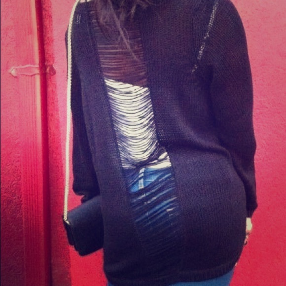 Black knit over sized sweater from H&M
