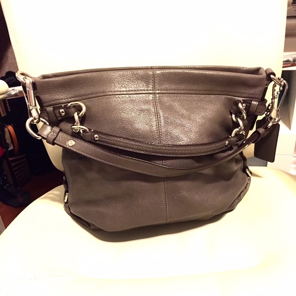 Authentic Coach Brooke Silver/Gray Leather