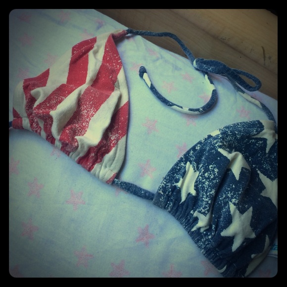Vintage American flag bikini