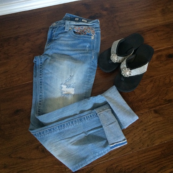 Miss Me Denim - Miss Me Distressed crop skinny jeans.. ON HOLD