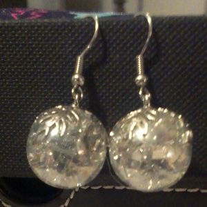 Crystal Crackle Glass Earrings