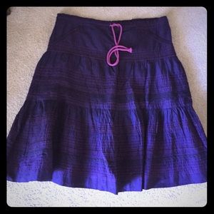 NWOT! Free People Purple Ruffled Skirt. Size 6