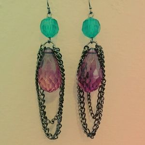 Long chain earrings