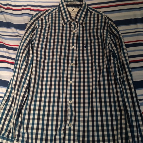Men's American Eagle Button Down Long Sleeve