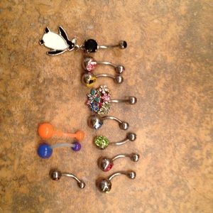 Collection of belly button rings