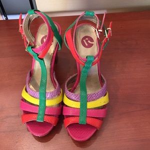 Multi color strappy sandal Multi color strappy sandal