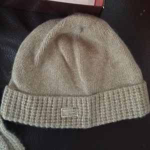 Authentic Coach gold winter hat and scarf