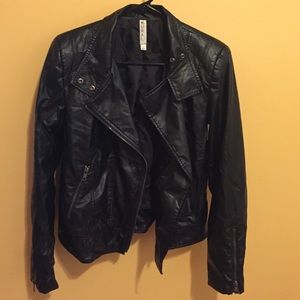 Mural x Nordstrom biker jacket w/shoulder pads